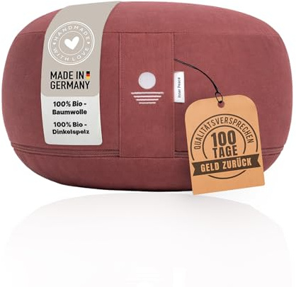 Inner Peace Yogakissen Meditationskissen aus 100% Bio Baumwolle und mit Bio Dinkelfüllung | Yogakissen Rund, Yoga Sitzkissen, Yogakissen Meditationskissen, Sitzkissen Yoga, Meditation Cushion