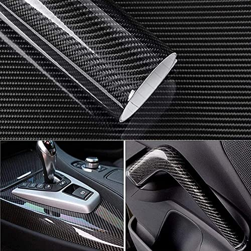 6D Carbon Folie,Schwarz Autofolie 300X30cm, Arespark Auto Schutz Carbon Folie, Selbstklebend Autofolie aus Vinyl,Hochwertiger Schutz für Motorräder,Mäuse, Motorradhelme, Gamecontroller und mehr