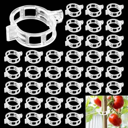 Weysoo 200 Stück Pflanzenclips, Wiederverwendbar Tomaten Klammern, Weiß Pflanzenklammern für Kletterpflanzen, Rankhilfe für Tomaten, Gurken, Blumen, Peas, Paprika und andere Rankpflanzen