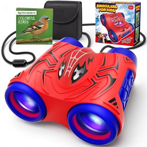 Spielzeug ab 3-9 Jahre Jungen Fernglas für Kinder mit Kompass & Vogelbuch, Geschenk Jungen ab 3 4 5 6 7 8 Jahre Kinderfernglas Outdoor Garten Spielzeug Spiele Geburtstag Ostergeschenke Kinder