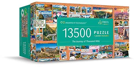 Trefl Prime - Puzzle UFT: The Journey of Thousand Miles - 13500 Teile, Großes Puzzle, Dickste Pappe, Bio, Collage, Reisepuzzle, Kreative Unterhaltung für Erwachsene und Kinder ab 12 Jahren