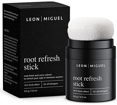 LEON MIGUEL Trockenshampoo Puder im Handtaschenformat gegen fettende Ansätze | Volumen Puder für mehr Frische und Volumen | Veganes Dry Shampoo mit 24h Fresh Effect - root refresh stick