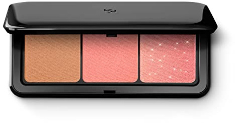 KIKO Milano Multi Finish Trio Blush & Bronzer Palette 01 | Gesichtspalette Mit 1 Bronzer Und 2 Rouges Mit Mattem Und Metallischem Finish