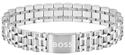 BOSS Jewelry Armband mit Knebelverschluss für Herren Kollektion OWAN aus Edelstahl
