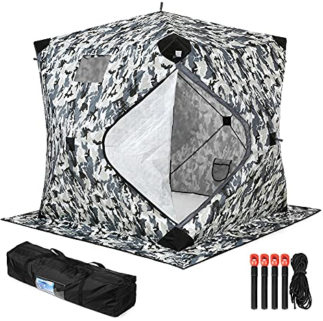 GagalU Tragbares Pop-Up-EIS-Angelzelt, Outdoor-Dressing, Duschen, Toilettenzelt, Winter-Angelzelt