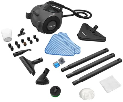 Techweise TS2 Performance Dampfreiniger, 1800 W, 4 bar, 1,6 L | 4 bar Dampfdruck und bis zu 50 Minuten Dampfleistung