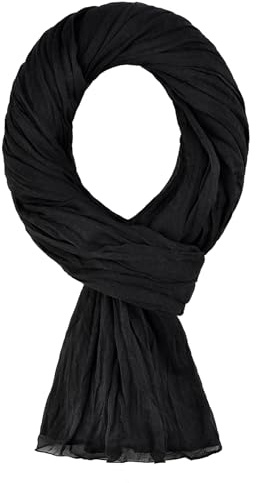 ALLEE DU FOULARD Schal für Damen und Herren, Leichte Stola - 100% Baumwolle – Größe 200 x 110 cm - Über 40 Unifarben – Premium-Schal - flexibel und komfortabel