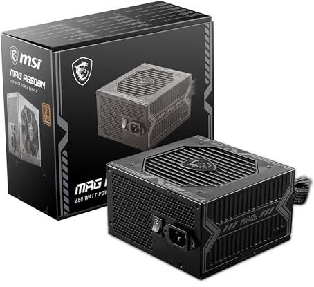 MSI MAG A650BN Netzteil, EU-Stecker - 650W, 80 Plus Bronze Zertifiziert, ATX-Netzteil, 12V Single-Rail, DC/DC-Spannungswandler-Design, 120mm Lüfter - 5 Jahre Garantie