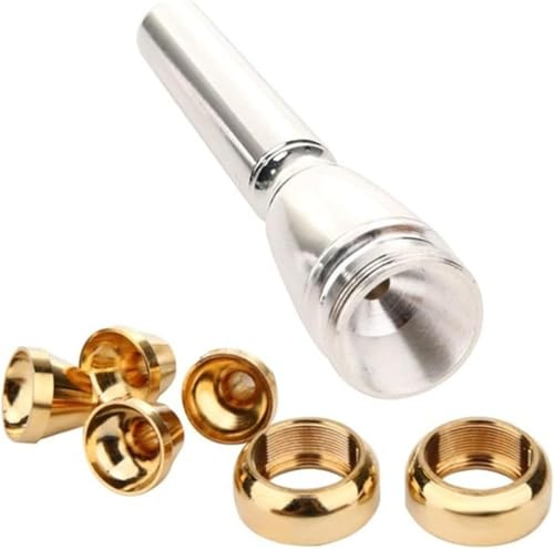 4 Größe Professionelles Trompeten -Mundstück -Accessoires for 3c 5c 7c 1-1/2c Düse (Color : Gold)