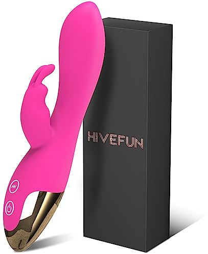 HIVEFUN Dildo Vibration für Frauen Rabbit Vibrator Sex Spielzeug für die Frau, Sex Toys Erotisches Sexspielzeug G Punkt Vibratorensets, Diloschwanz Sextoysets für Damen 10 Klitoris Stimulator für sie