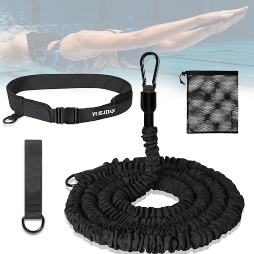 Pool Schwimmgurt für Kinder Erwachsene,4-7.5M Schwimmtrainer Schwimmseil mit Einstellbare Schwimmwiderstand Gürtel,Increases Strength and Endurance perfekte Alternative zur Gegenstromanlage