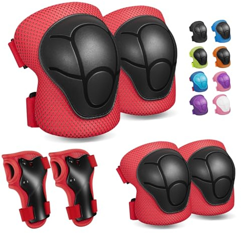 CKE Kinder Knieschützer inliner Schoner Kinder Schutzausrüstung Set Inliner Knieschoner für Jungen Mädchen 3-8 Jahre Ellbogen Protektoren Schützer Set