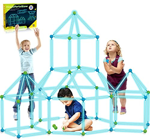140pcs DIY Konstruktionsspielzeug Set - Outdoor- und Indoor-Spielzelt für Kinder, kreatives Bauspielzeug für Mädchen und Jungen