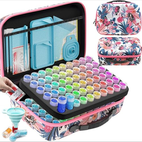 ARTDOT 5D Diamond Painting Zubehör Boxen, 120 Stück Diamond Painting koffer für diamond painting bilder steine Samen Schmuck