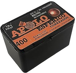 Apolo Diabolos & Stahlrundkugeln: Premium Munition Kal. 4,5mm & 5,5mm für Luftgewehr, Luftpistole, CO2-Waffen - inklusive ausgefallener Modelle (4,5mm / .177, Esferico verkupfert - 400 STK.)