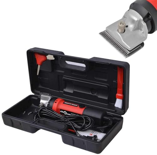 vidaXL Pferdeschermaschine Set 6-tlg. 550W Rasierer Haarschneider Trimmer mit Zubehör Pferdebedarf Schermaschine für Pferde mit Tragetasche