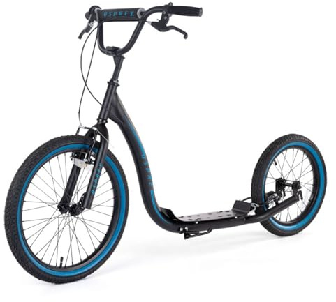 Osprey BMX Erwachsene Scooter mit großen Rädern, Fahrrad Fahrrad Off Road Scooter mit verstellbarem Lenker und Felgenbremsen, mehrere Farben