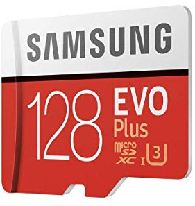 Samsung MB-MC128GA/EU EVO Plus 128 GB microSDXC UHS-I U3 Speicherkarte inkl. SD-Adapter Rot/Weiß