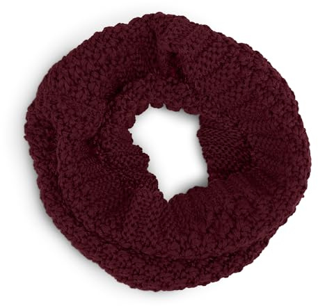 Ehrenkind Schlauchschal Kinder aus 100 % Merinowolle | Grobstrick, Mulesingfrei, Atmungsaktiv & Warm | Nahtloser Loopschal, Halstuch Jungen & Mädchen | Bordeaux