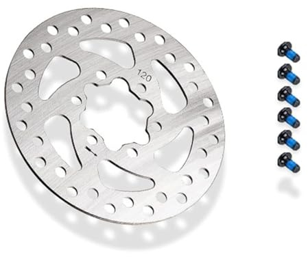 MotuTech Bremsscheibe 120 mm für 25,4 cm (10 Zoll), 8 Zoll, Elektroroller, MTB, 6 Löcher, 22 mm, Abstand 44 mm, Bremsscheibe aus Edelstahl