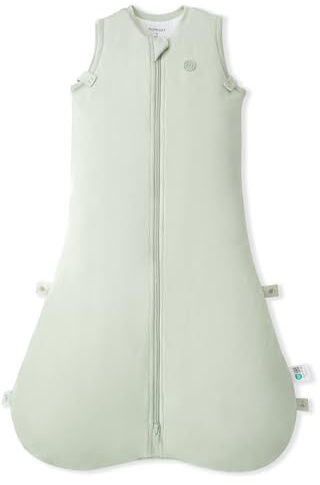 Momcozy Schlafsack Baby 1,5 TOG - Wolkenweicher Bambus, Atmungsaktiv & Temperaturregulierend, tragbare Decke mit Zwei-Wege-Reißverschluss, Maschinenwaschbar (1 Stück), 0-6 Monate,Grün