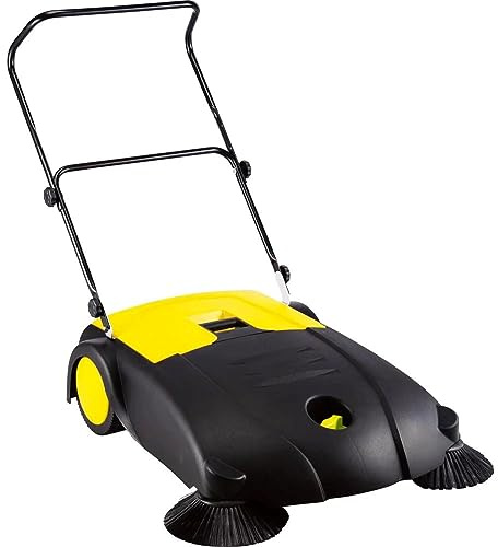 Syntrox Germany Kehrmaschine Headus Breite 80 cm & 2 Kehrbürsten, Gummiriemenantrieb, Effiziente Reinigung, Schmutzbehälter 40 l, Hochwertiges Kunststoffgehäuse