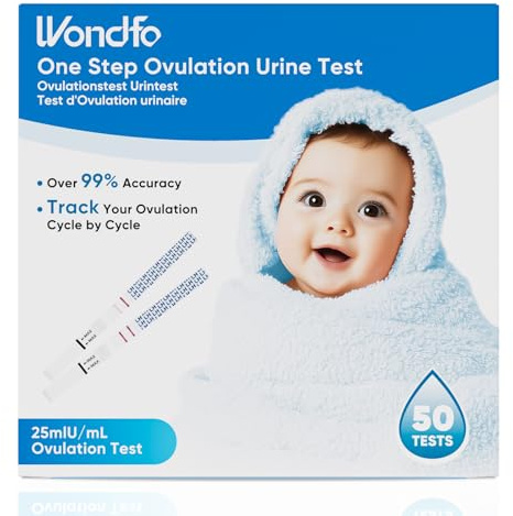 Wondfo Ovulationstest Fruchtbarkeitstest für Frauen Eisprung Test 50 Ovulationsteststreifen Ovulation Tests