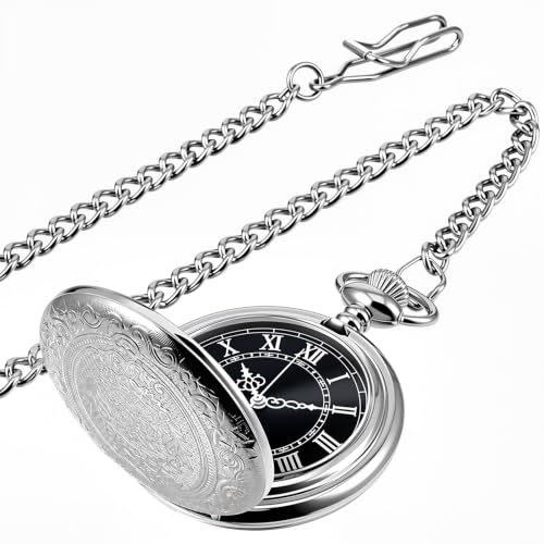 Hicarer Herren Analog Quarz Taschenuhr