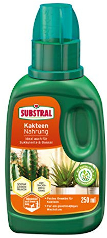 Substral Kakteen Nahrung, Flüssigdünger für Kakteen, 250 ml, Sukkulente und Bonsai mit natürlichen Biostimulanzien
