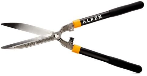ALPEN Pilatus 200 - Heckenschere 600 mm, geschmiedete Karbonstahlklingen, ergonomische Aluminiumgriffe, präziser und langlebiger Schnitt, Stoßdämpfer, Profi- und Hobbygärtner-Werkzeug