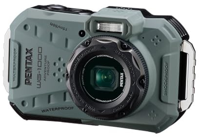 wasserdichte Digitale Kompaktkamera PENTAX WG-1000, konzipiert für gelegentliche Outdoor- und Unterwasserfotografie, wasserdicht bis zu Einer Tiefe von 15 Metern, für bis zu Einer Stunde Dauerbetrieb