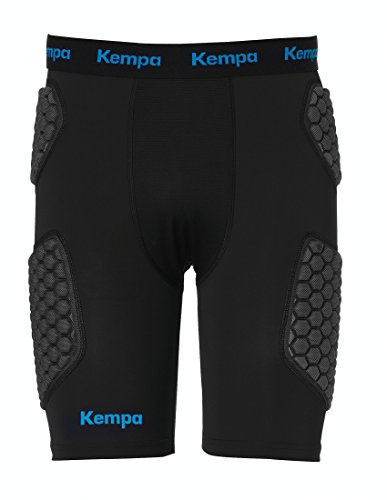Kempa Protection Shorts, gepolsterte Unterzieh-Shorts für Herren, kurze Protektoren-Hose, Unterzieh-Hose für Handball, Volleyball & Co., schwarz