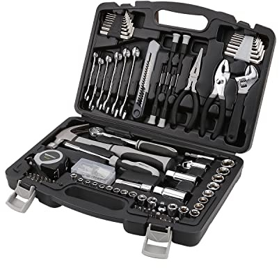 Amazon Basics Allgemeines Handwerkzeug-Set für den Haushalt, 131-teilig