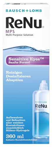 ReNu MPS Kombilösung Kontaktlinsenreiniger, 1 x 360 ml, 1 Behälter | Bausch + Lomb, für weiche Kontaktlinsen, sanft wie natürliche Tränen