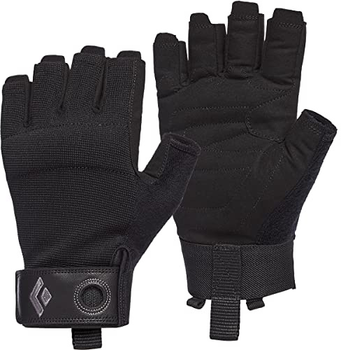 Black Diamond Klettersteighandschuhe Crag Half-Finger Gloves, Farbe:Black, Größe:L