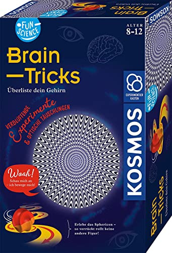 KOSMOS Fun Science - Brain Tricks, verblüffende Experimente | Mit 3D-Brille, Sphericon, Experimentier-Set für Kinder ab 8-12 Jahre