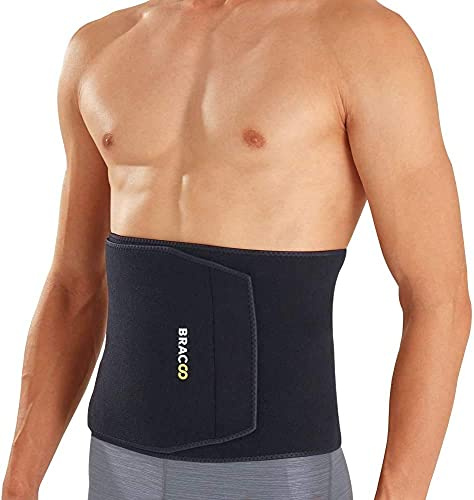 Bracoo Bauchweggürtel für Herren Damen, Schwitzgürtel für Gym, Sport, Training, Verstellbarer Fitness Gürtel, Flexibel Neopren Bauchgürtel, Waist Trainer für Fitnesstraining, SE22, S/M