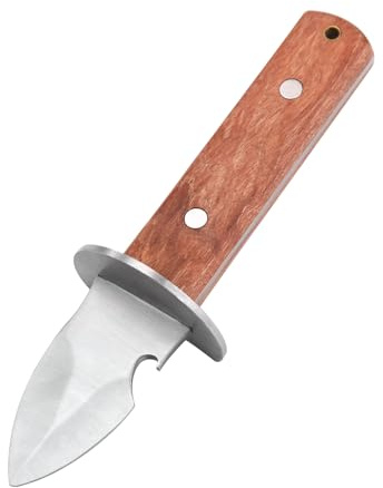 MILLION SOURCE Professionelles Austernmesser mit Flaschenöffner – Rostfreier Edelstahl, Rutschfester Griff für Austern, Muscheln & Bierflaschen
