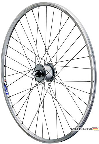 Vuelta Fahrradfelge 28 Zoll Vorderrad inkl. Shimano Nabendynamo DHC30003 VA - Made in Germany Vorderrad Felge Silber - für V-Brakes/Felgenbremse - 622x19C Hohlkammer-Felge 1600g, Fahrradfelgen Cut 19
