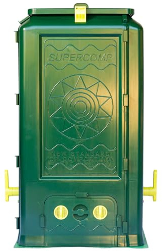 SUPERCOMP Schnellkomposter 350L | Rattensicher, Schädlingsschutz rundum Dichtungen und Gitter, geruchsfrei & ohne Umsetzen, UV- und frostbeständig
