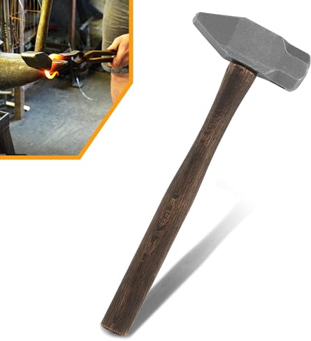 johntruck Schmiedehammer, 1,8 kg, Grau, Holzgriff, 4 pounds