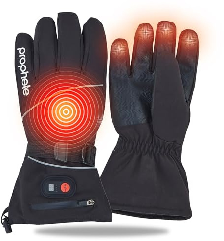 Beheizbare Handschuhe für Fahrrad & E-Bike – Wind- und wasserdicht, Heizfunktion (35-45°C), Touchscreen-kompatibel, mit Akku & Ladestandanzeige