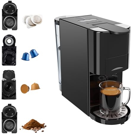 Princess Multi-Kapsel-Maschine, 19-bar italienische Pumpe, 800-ml-Wassertank, 4-in-1-Kompatibilität, Nespresso® & Dolce Gusto® kompatibel, BPA-frei, abnehmbare Teile, 1450 W, 249454