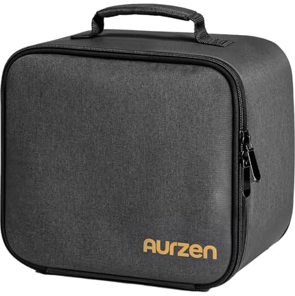 Aurzen Beamer Tasche Tragbare Projektortasche mit Zubehörtaschen, Projector Case, Aufbewahrungs- und Reiseetui - Kompatibel mit Aurzen EAZZE D1, D1 Pro, TMY, Epson, BenQ Projektoren (ca. 26x22x9 cm)