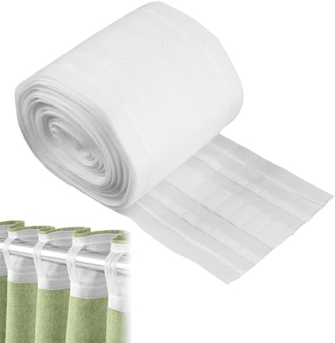 Weiß Gardinenband Kräuselband, 6 M X 8.5 Cm Gardinenband Zum Aufnähen, Gardinen Kräuselband Zum Aufnähen, Gardinens Band Zum Nähen Für Fenstervorhang Türvorhang Duschvorhan