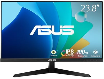 ASUS Eye Care VY249HF - 24 Zoll Full HD Monitor - 100 Hz, 1ms MPRT, AdaptiveSync - IPS Panel, Vesa 100x100, 16:9, 1920x1080, HDMI