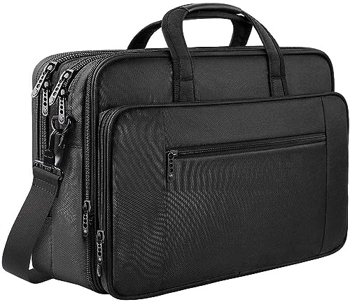 17 Zoll Laptop Tasche, Business Aktentasche für Männer Frauen Große wasserdichte Laptop Schulter Umhängetasche Für 17 Zoll Laptop, erweiterbare multifunktionale Computertasche für Männer Frauen