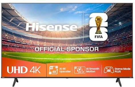 Hisense 65E6NT 164cm (65 Zoll) Fernseher, 4K UHD Smart TV, Precision Colour, HDR, Dolby Vision, 60Hz, Triple Tuner DVB-C/S/S2/T/T2, WiFi, HDMI 2.1, Bluetooth, Alexa Built-in, Schwarz, [2024]