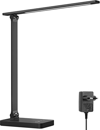 Lepro Schreibtischlampe LED, Dimmbar, 750LM 3 Farben & 5 Helligkeitsstufen