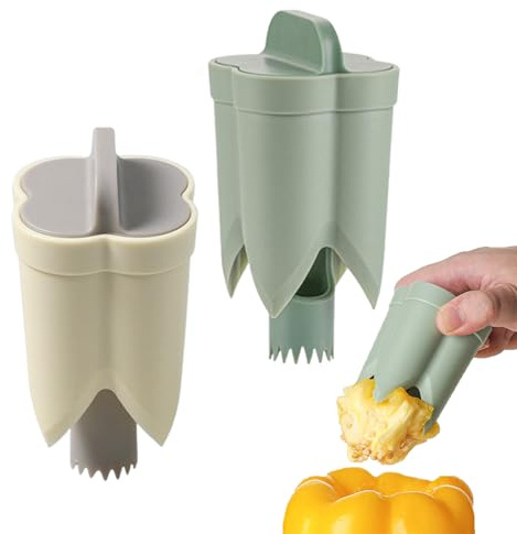 2 Stück Pfefferentkerner, Pfefferstiele-Entferner, 2-In-1-Pfefferkernentferner, Apfel-Pfefferentkerner Für Zu Hause, Küchenhelfer